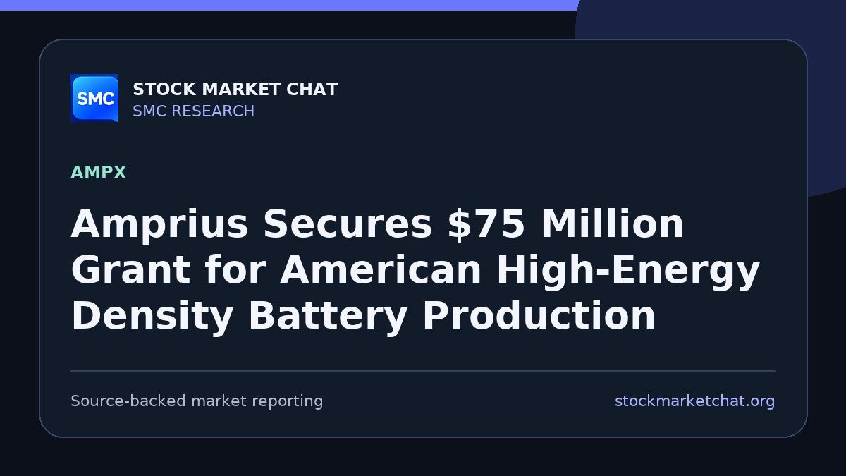 Amprius Secures $75 Million Grant for American High-Energy Density Battery Production