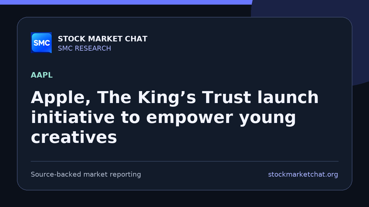 Apple, The King’s Trust launch initiative to empower young creatives
