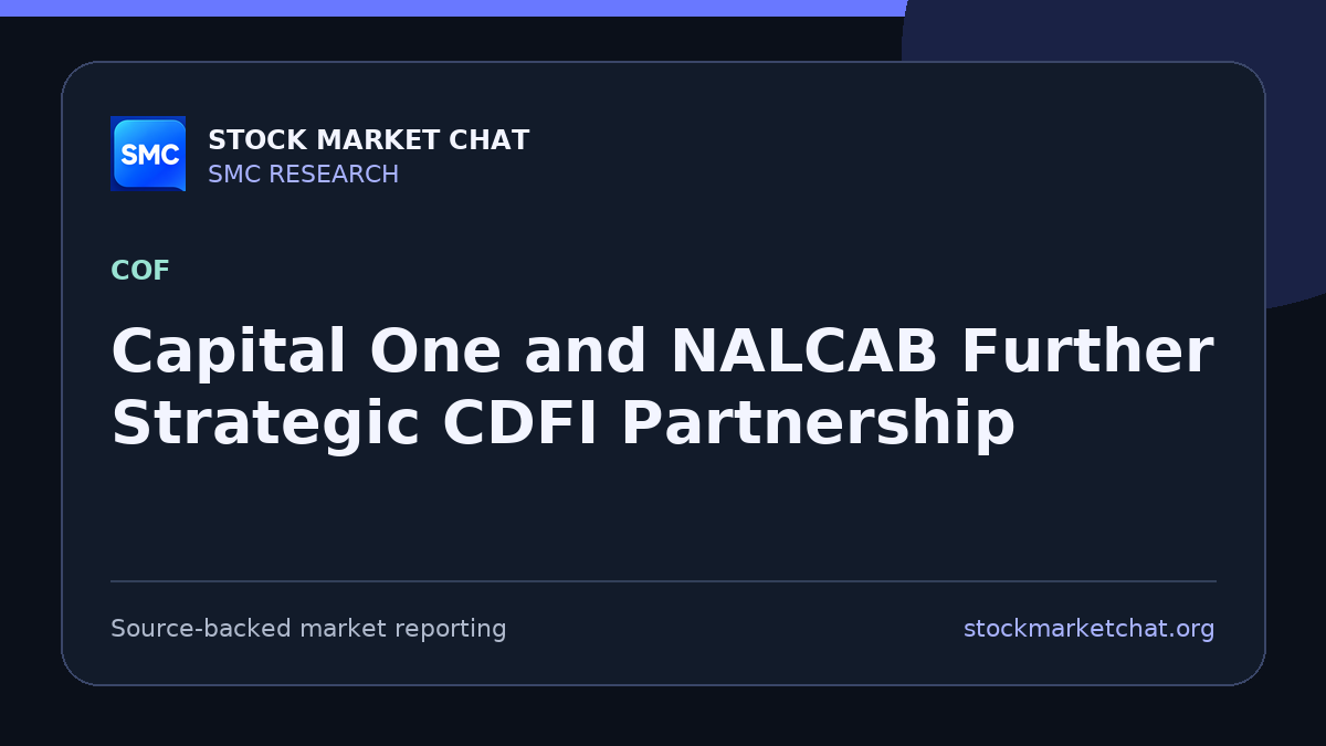 Capital One and NALCAB Further Strategic CDFI Partnership