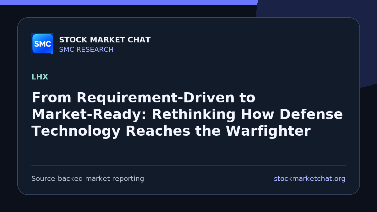 From Requirement-Driven to Market-Ready: Rethinking How Defense Technology Reaches the Warfighter