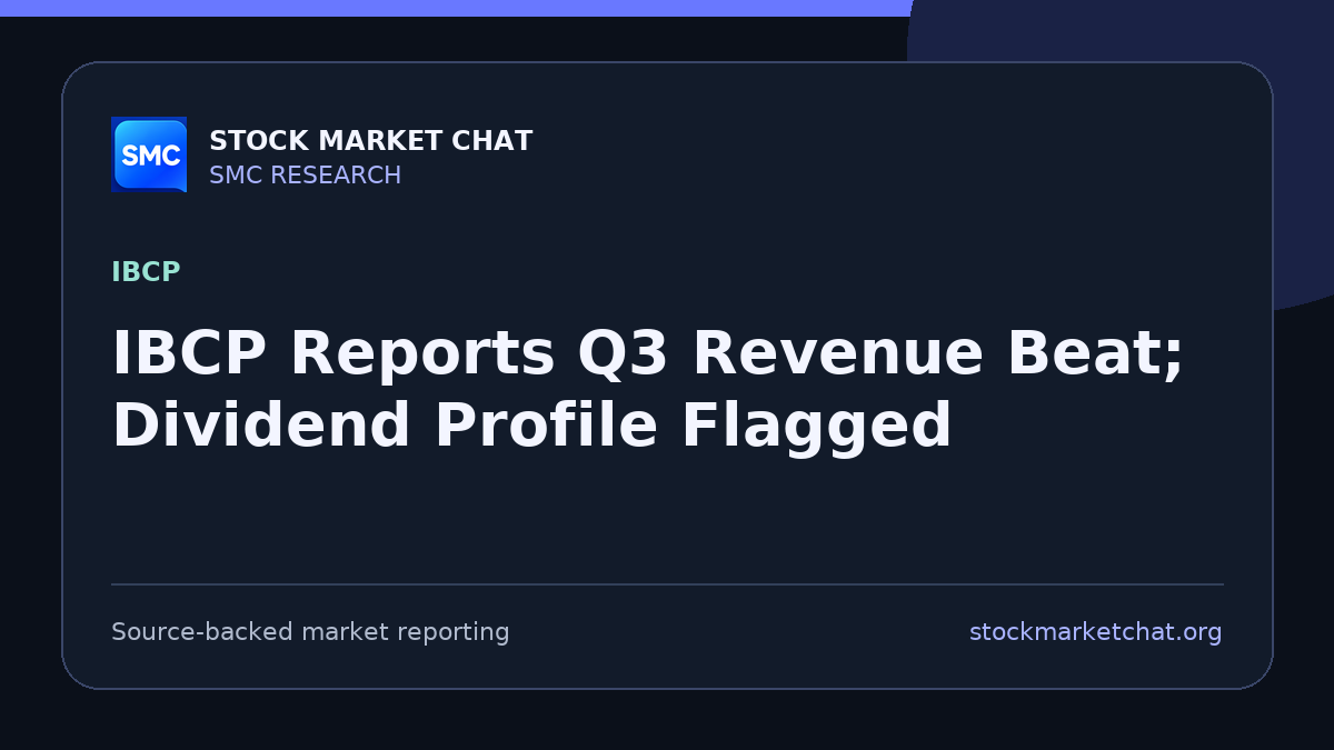 IBCP Reports Q3 Revenue Beat; Dividend Profile Flagged