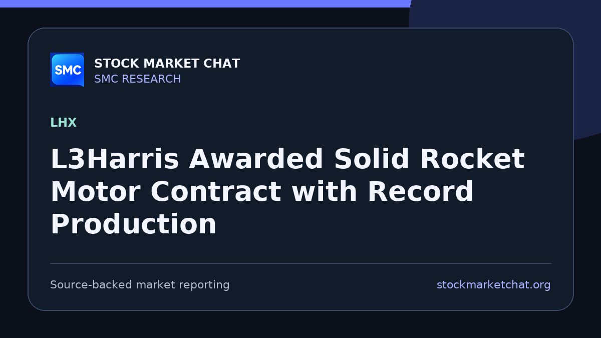 L3Harris Awarded Solid Rocket Motor Contract with Record Production