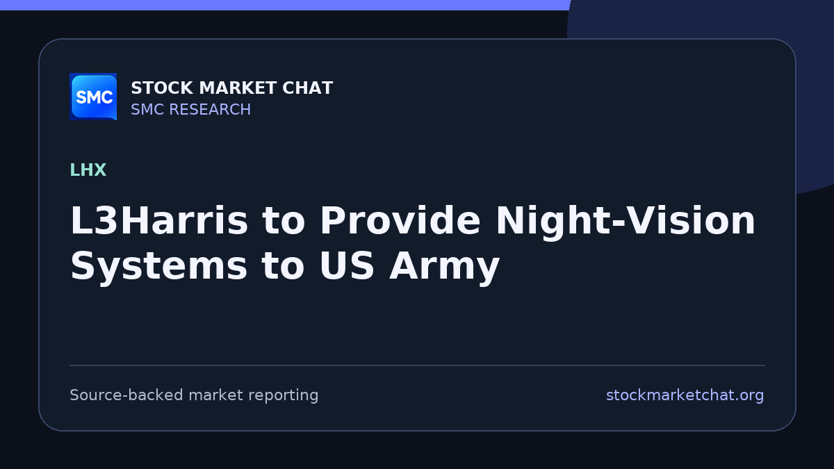 L3Harris to Provide Night-Vision Systems to US Army