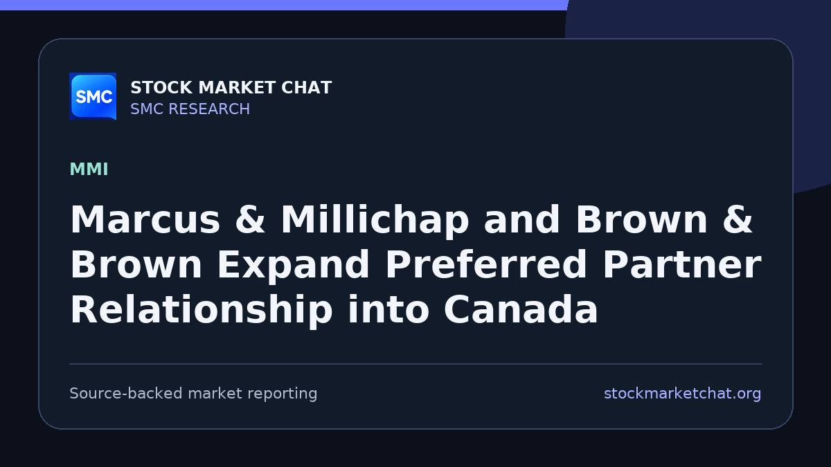 Marcus & Millichap and Brown & Brown Expand Preferred Partner Relationship into Canada