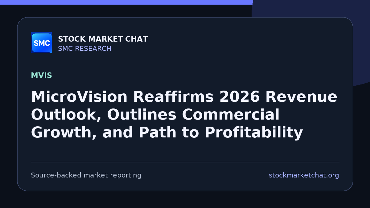 MicroVision Reaffirms 2026 Revenue Outlook, Outlines Commercial Growth, and Path to Profitability