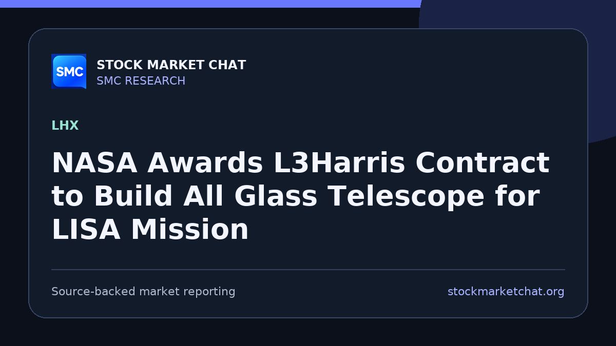 NASA Awards L3Harris Contract to Build All Glass Telescope for LISA Mission