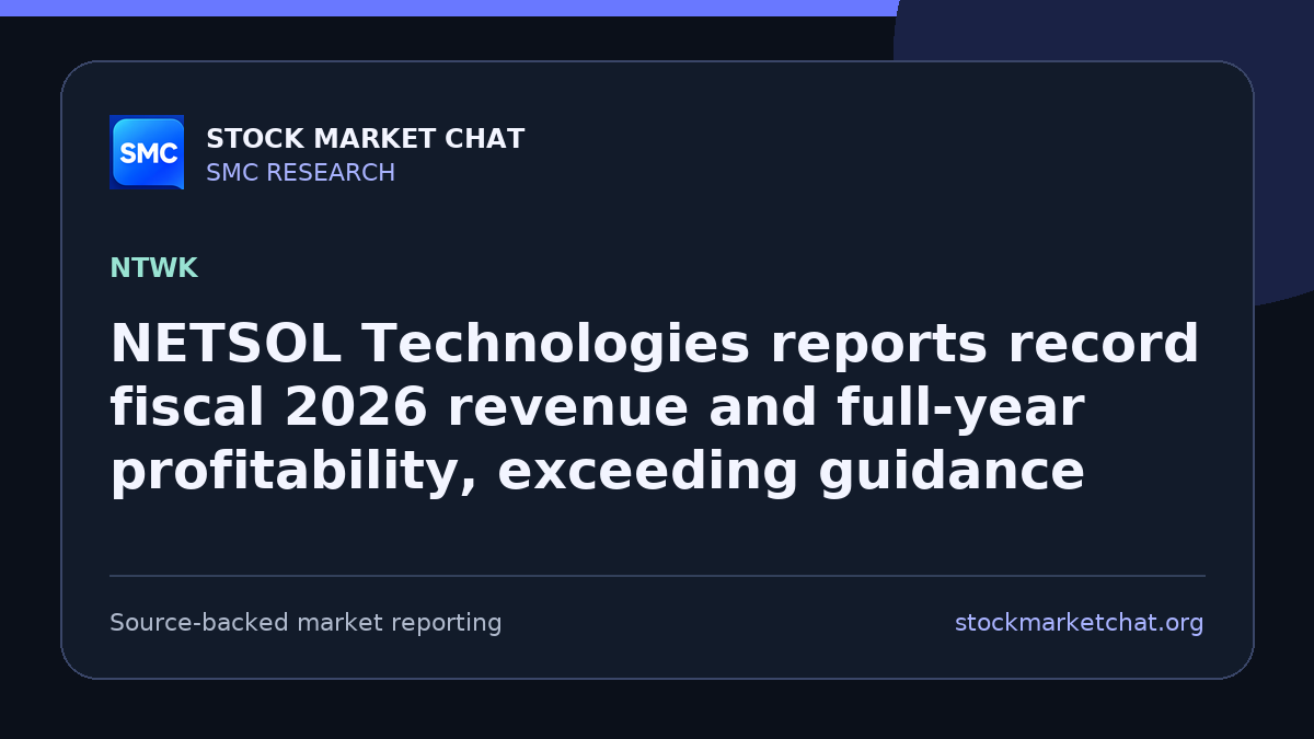 NETSOL Technologies reports record fiscal 2026 revenue and full-year profitability, exceeding guidance