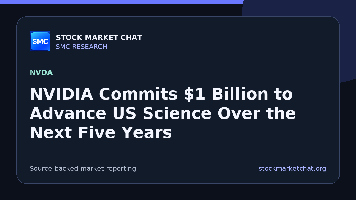 NVIDIA Commits $1 Billion to Advance US Science Over the Next Five Years