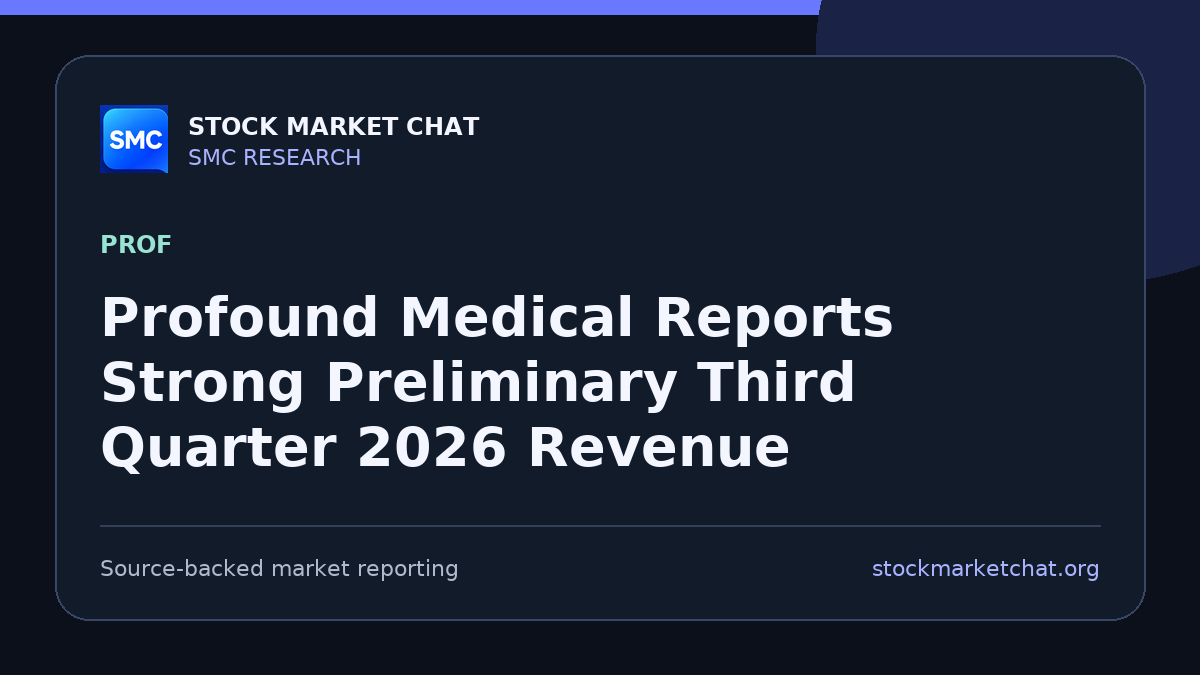 Profound Medical Reports Strong Preliminary Third Quarter 2026 Revenue