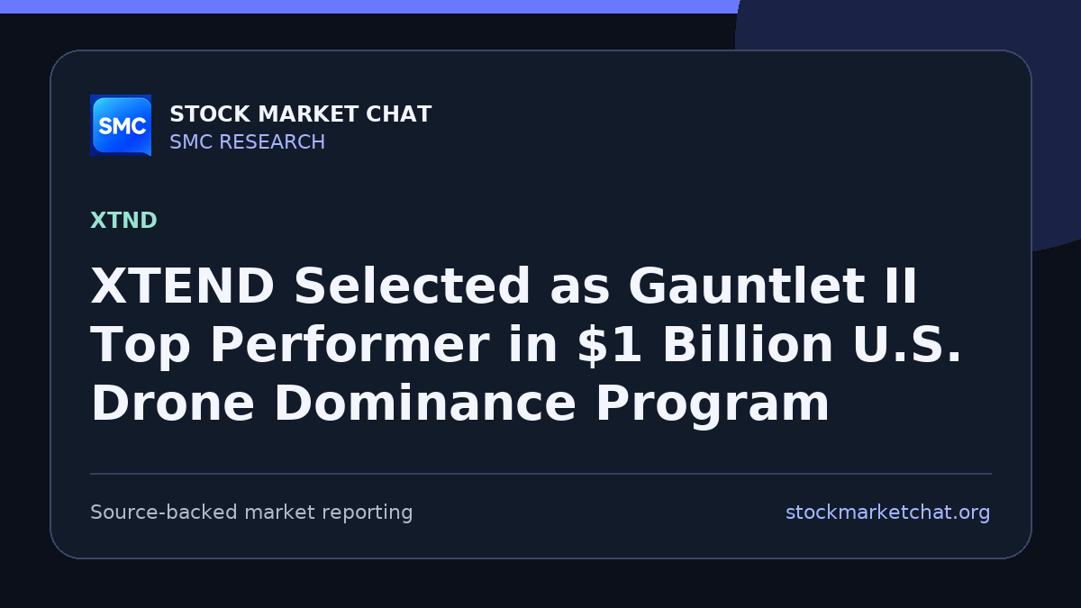 XTEND Selected as Gauntlet II Top Performer in $1 Billion U.S. Drone Dominance Program